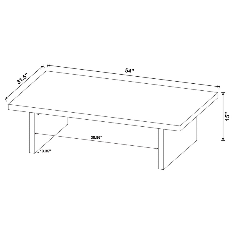 Max Rectangular Engineered Laminate Coffee Table