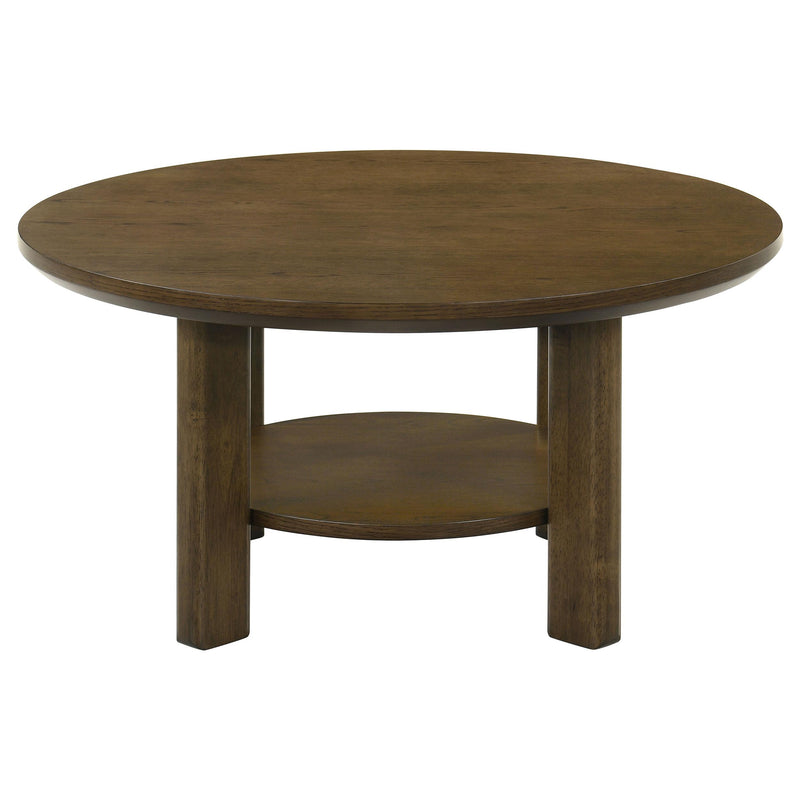 Ottowa 2-piece Round Wood Coffee Table Set