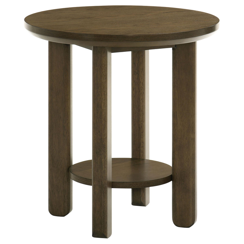 Ottowa 3-piece Round Wood Coffee Table Set Brown - detail 3