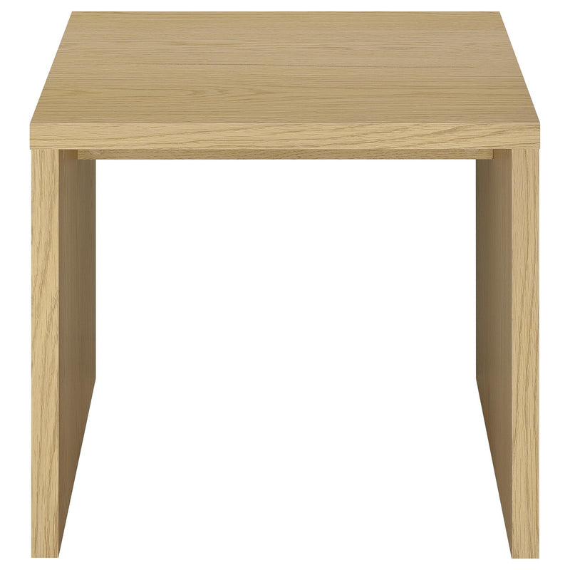Canoga Engineered Wood Accent Side End Table Light Oak - detail 3