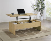 Canoga Engineered Wood Lift Top Coffee Table Light Oak
