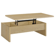 Canoga Engineered Wood Lift Top Coffee Table Light Oak - detail 4