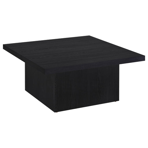Devar Square Engineered Wood Cocktail Coffee Table Black - alternate view