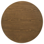 Franklin Round Wood Pedestal Side End Table Dark Brown - detail 3