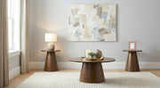 Franklin 3-piece Round Pedestal Coffee Table Set Dark Brown