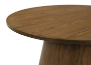 Franklin 36-inch Round Pedestal Coffee Table Dark Brown - detail 4