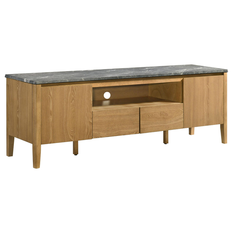 Bradley 63-inch 2-Door SmartTop TV Stand Grey and Natural - alternate view