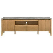 Bradley 63-inch 2-Door SmartTop TV Stand Grey and Natural - detail 3