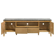 Bradley 63-inch 2-Door SmartTop TV Stand Grey and Natural - detail 4