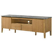 Bradley 63-inch 2-Door SmartTop TV Stand Grey and Natural - detail 5