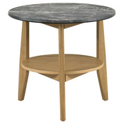 Bradley 3-Piece Round SmartTop Coffee Table Set Grey and Natural - detail 4
