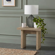 Decker Square Occasional Side End Table Natural Oak