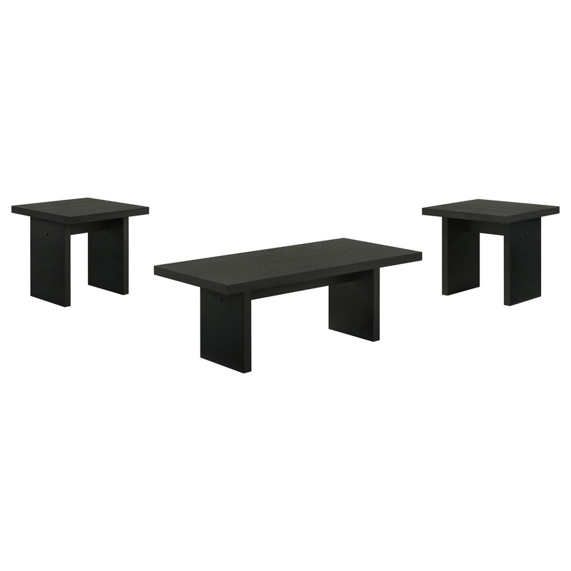 Decker 3-piece Coffee and End Table Set Black - alternate view