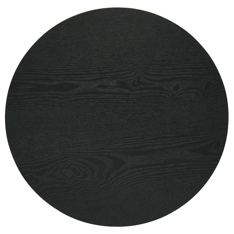 Hamlyn 2-piece Round Fluted Coffee and End Table Set Black - detail 4