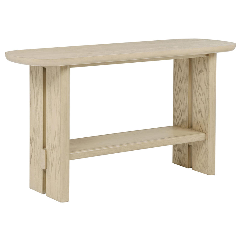 Kailani Coastal Sofa Console Table with Shelf
