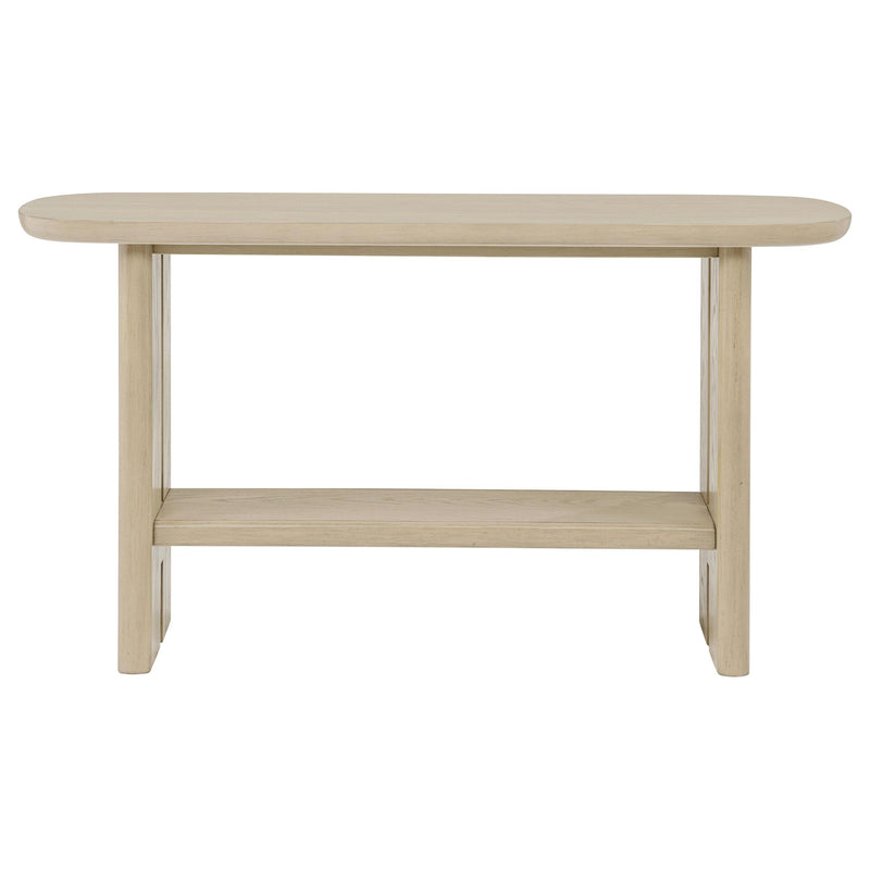 Kailani Coastal Sofa Console Table with Shelf