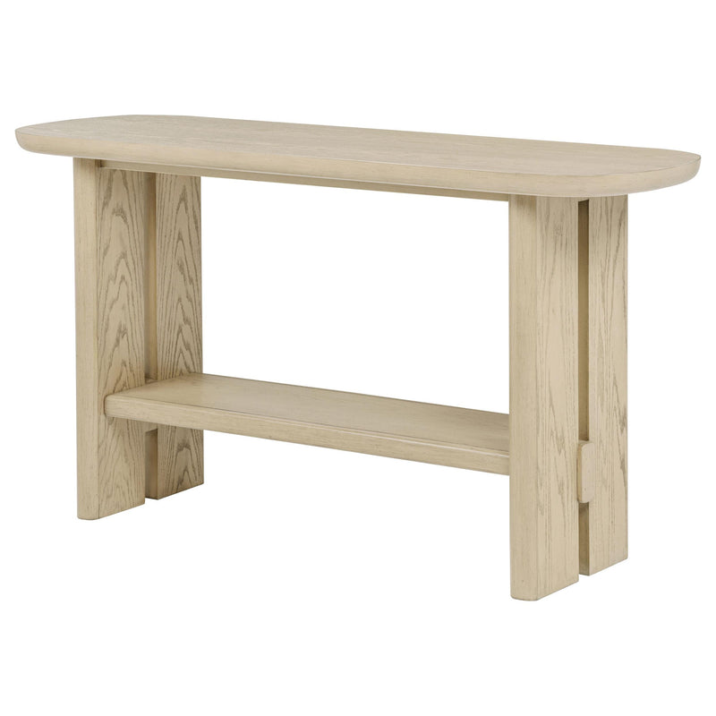 Kailani Coastal Sofa Console Table with Shelf