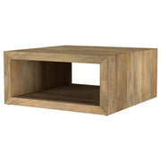 Benton Square Solid Mango Wood Coffee Table Natural - detail 4
