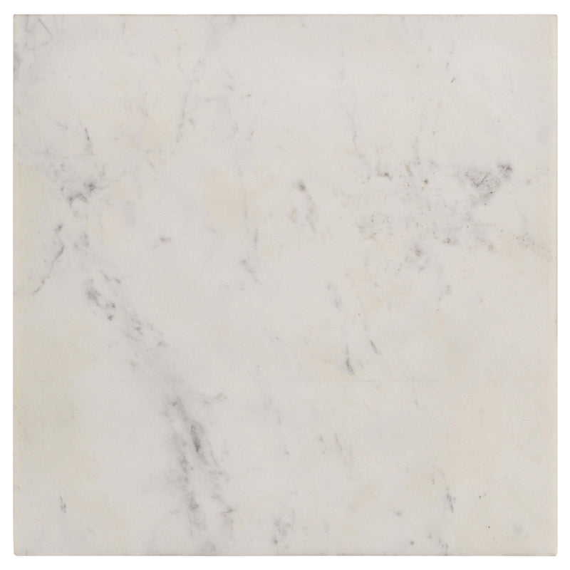 Tobin Square Marble Top End Table White and