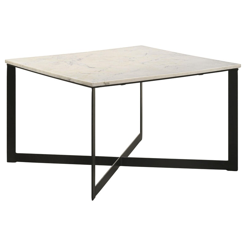 Tobin Square Marble Top Coffee Table White and