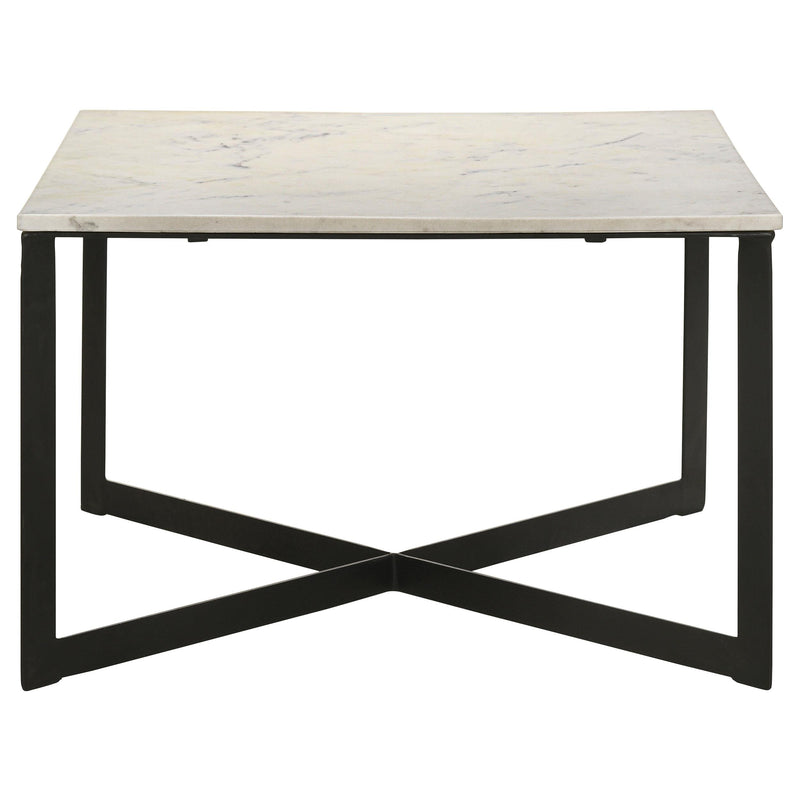 Tobin Square Marble Top Coffee Table White and