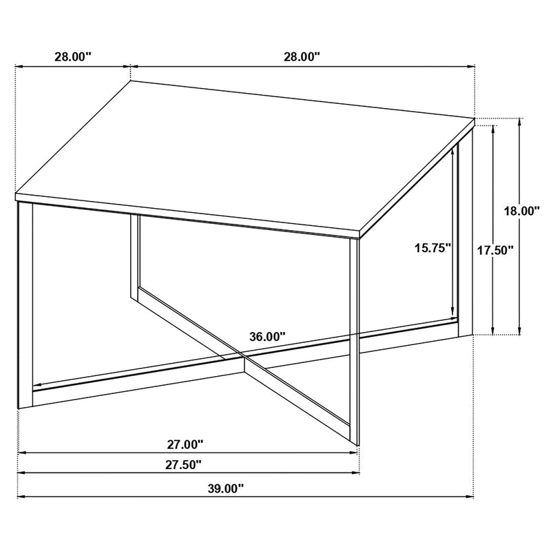 Tobin Square Marble Top Coffee Table White and