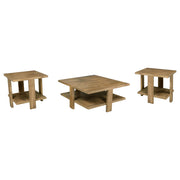 Dawn 3-piece Round Coffee and End Table Set Mango Brown - alternate view