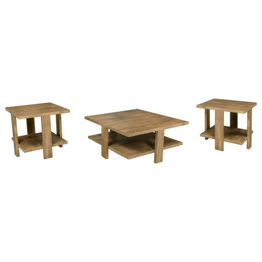 Dawn 3-piece Round Coffee and End Table Set Mango Brown - alternate view