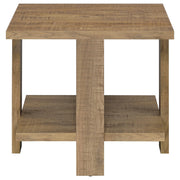 Dawn 3-piece Round Coffee and End Table Set Mango Brown - detail 4