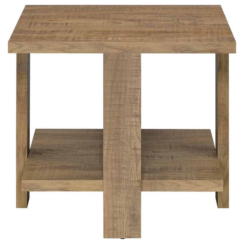Dawn 3-piece Round Coffee and End Table Set Mango Brown - detail 4