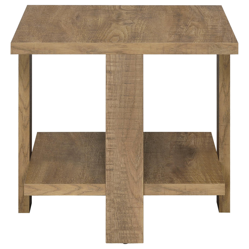 Dawn 3-piece Round Coffee and End Table Set Mango Brown - detail 5