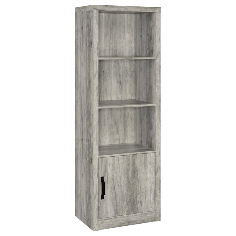 Burke 4-shelf Engineered Wood Media Tower Grey Driftwood - alternate view