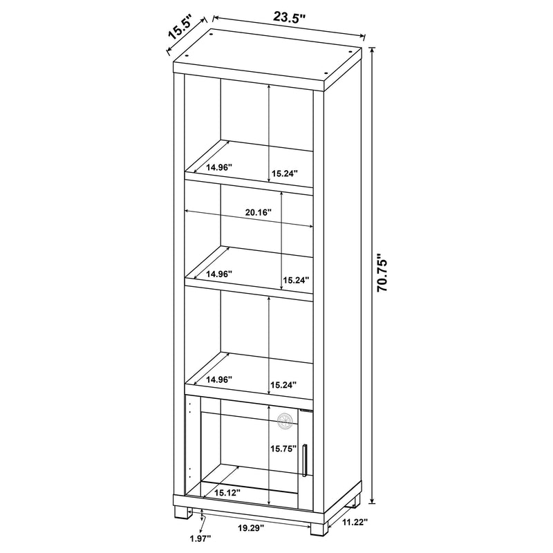 Jupiter 3-shelf Engineered Wood Media Tower
