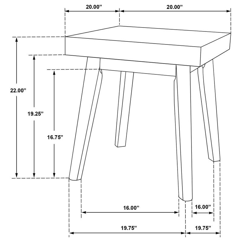 Westerly Square Wood Side End Table Walnut