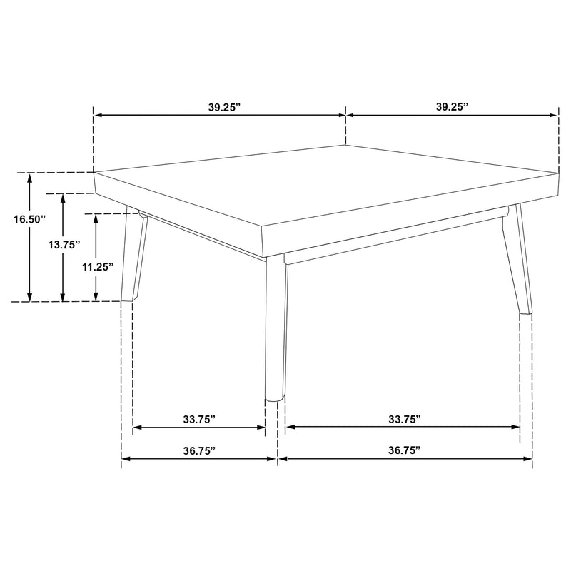 Westerly Square Wood Coffee Table Walnut