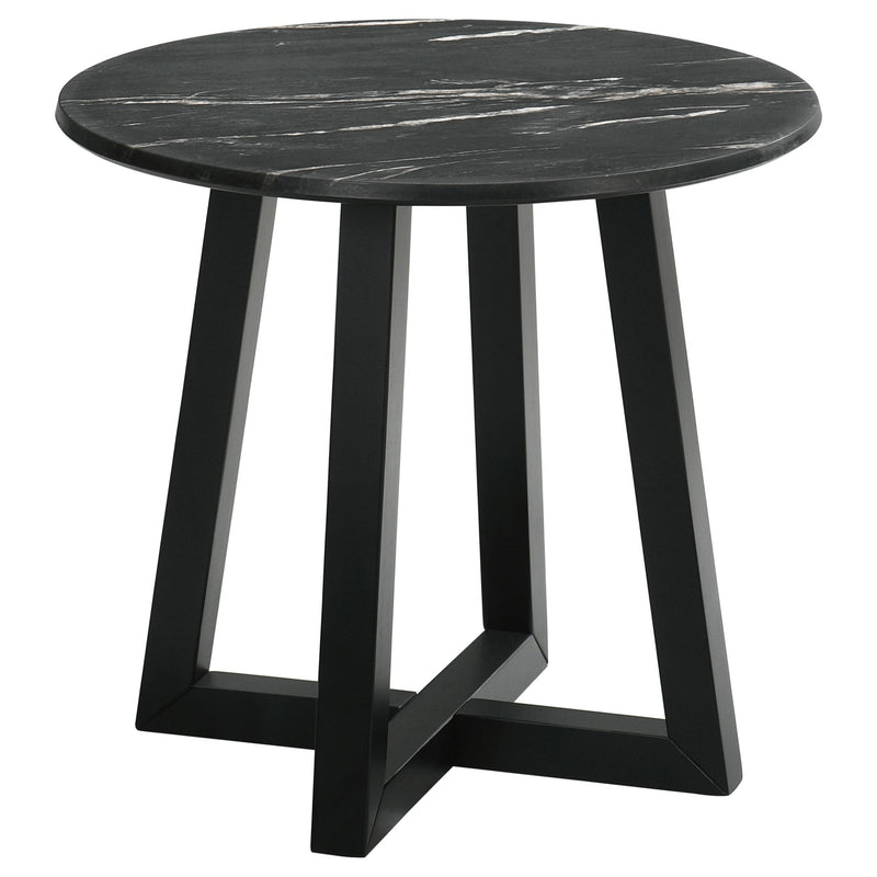 Skylark Round Marble-like SmartTop Side End Table
