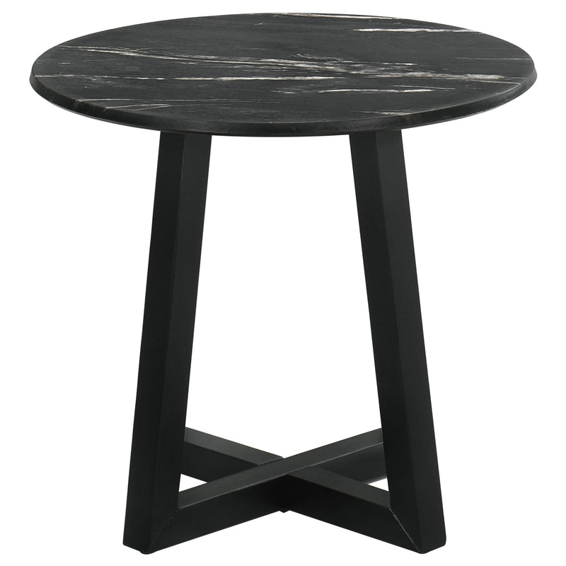 Skylark Round Marble-like SmartTop Side End Table