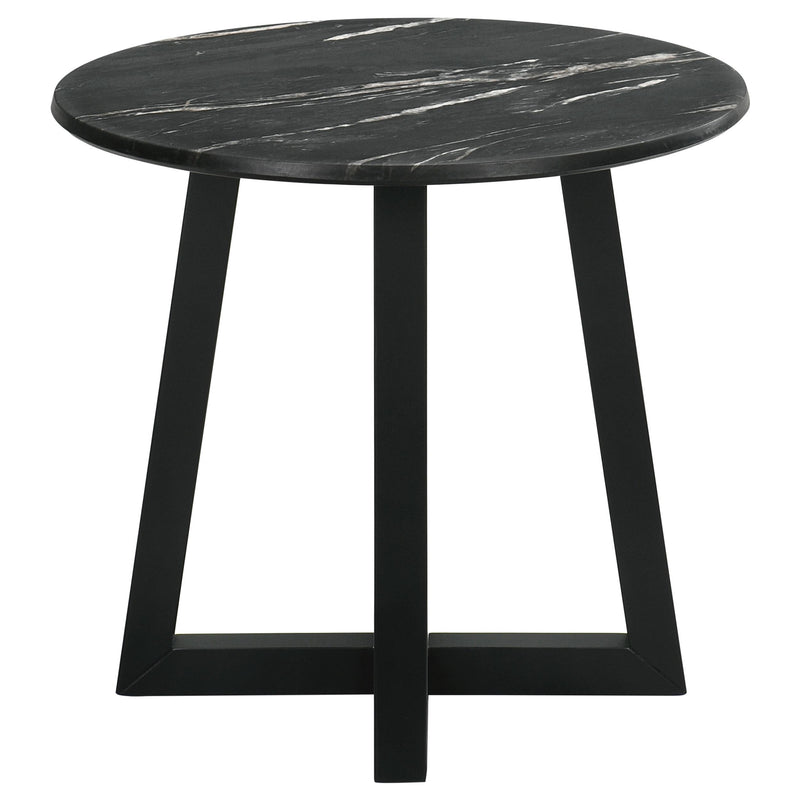 Skylark Round Marble-like SmartTop Side End Table