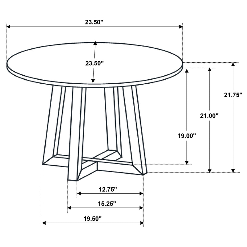 Skylark Round Marble-like SmartTop Side End Table