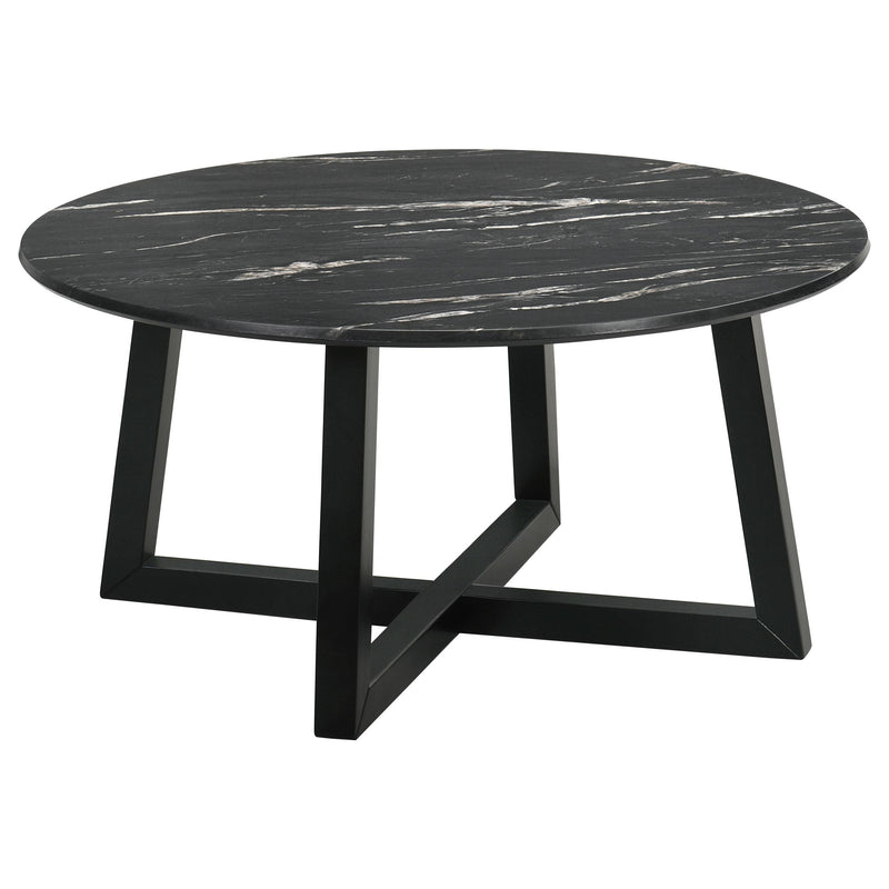 Skylark Round Marble-like SmartTop Coffee Table