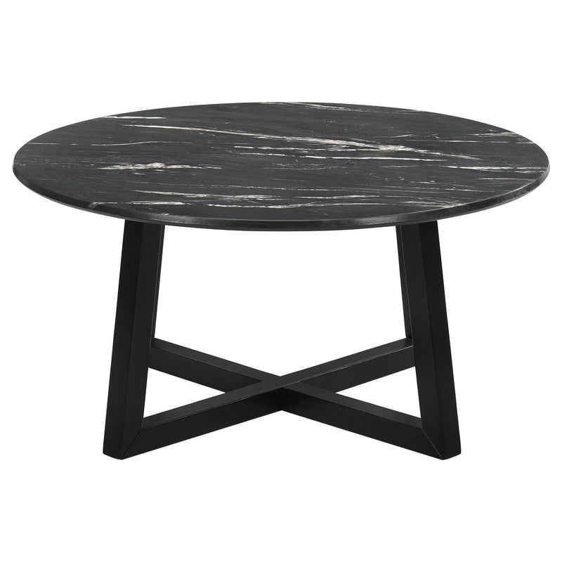 Skylark Round Marble-like SmartTop Coffee Table