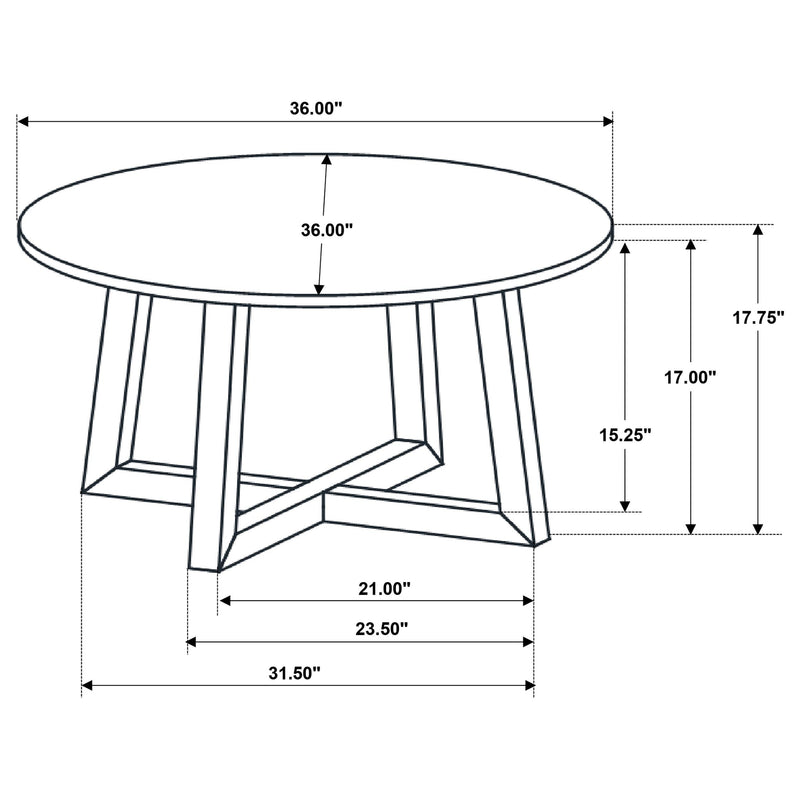 Skylark Round Marble-like SmartTop Coffee Table