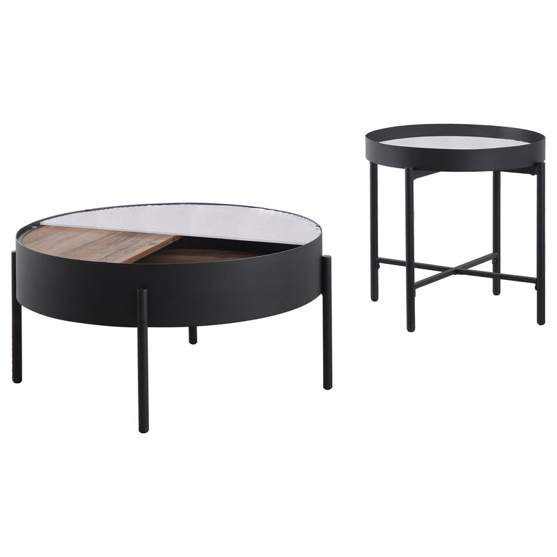 Ozella 2-piece Round Coffee and End Table Set