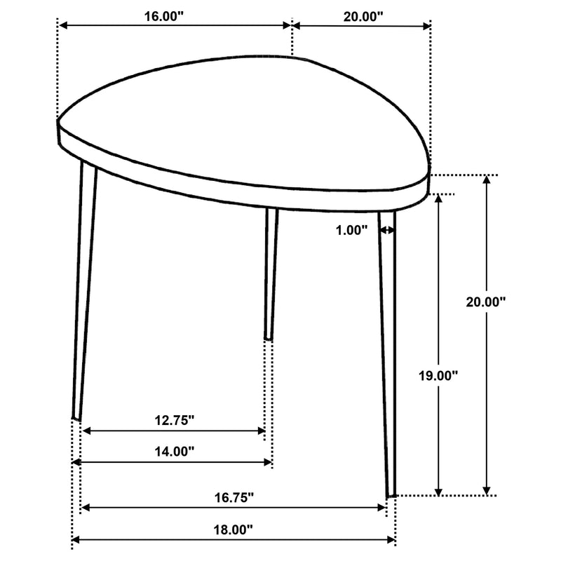 Odessa Triangular Solid Wood End Table