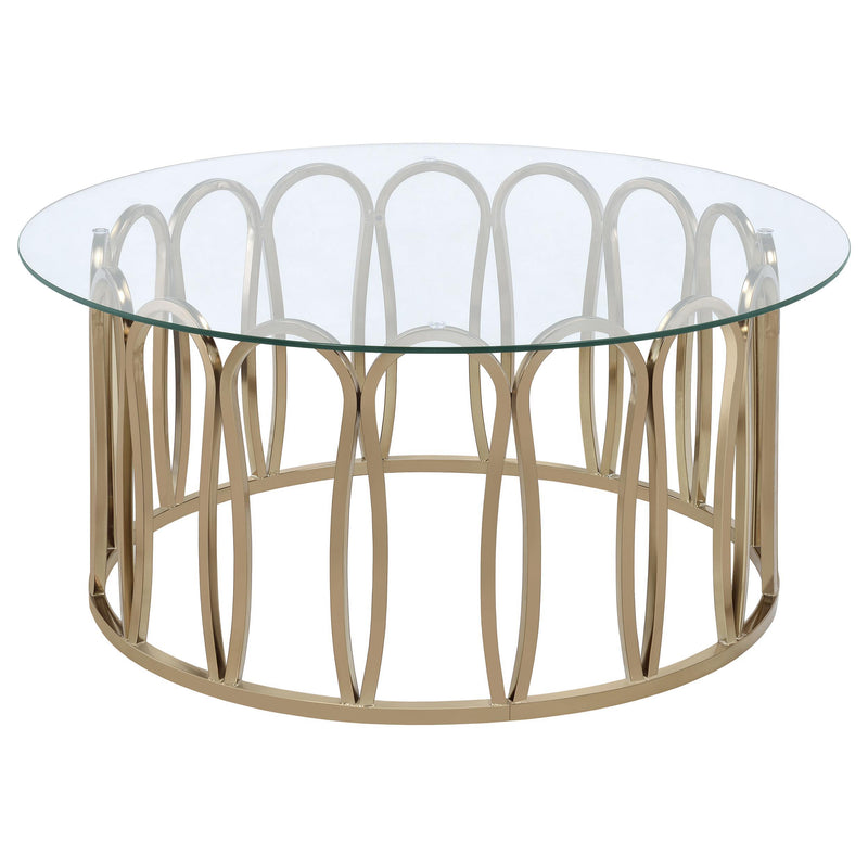 Monett 3-piece Coffee and End Table Set Chocolate Chrome - detail 4
