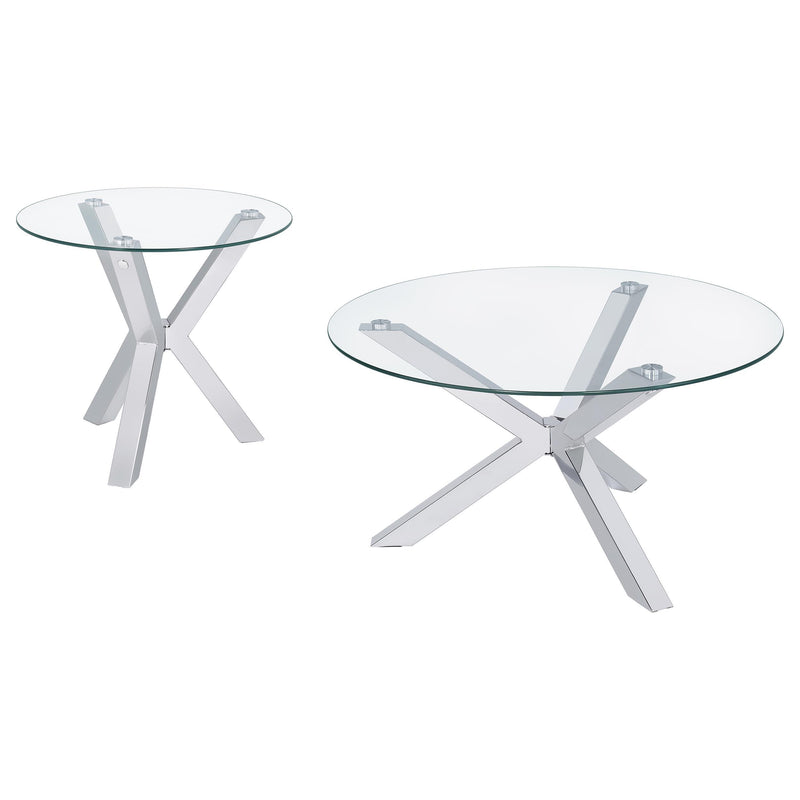 Kenzie 2-piece Round Coffee and End Table Set