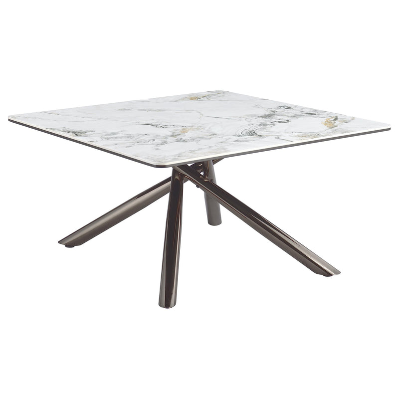 Carvell Square Sintered Stone Top Coffee Table Mirage White - alternate view
