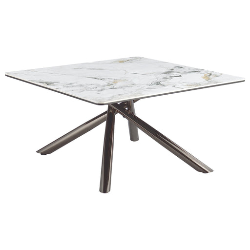 Carvell Square Sintered Stone Top Coffee Table Mirage White - alternate view