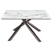 Carvell Square Sintered Stone Top Coffee Table Mirage White - detail 3