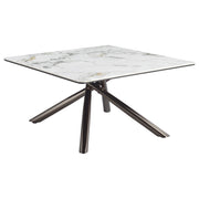 Carvell Square Sintered Stone Top Coffee Table Mirage White - detail 5